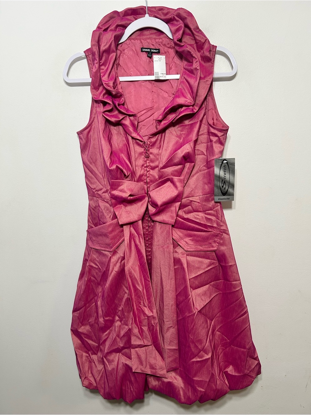 New! Samuel Dong Dupioni Bubble Dress Womens Size Small - Picture 11 of 16